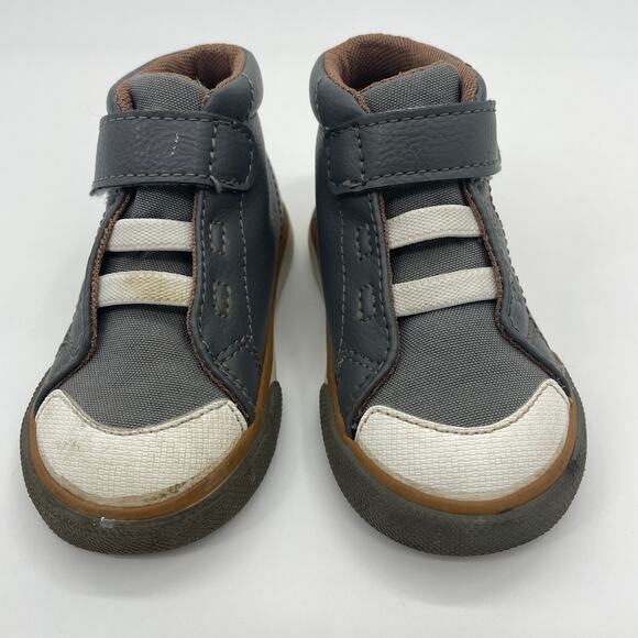 SEE KAI RUN Shoes Dane Hook Loop High Top Leather Sneakers Youth Size 5 - Picture 1 of 8